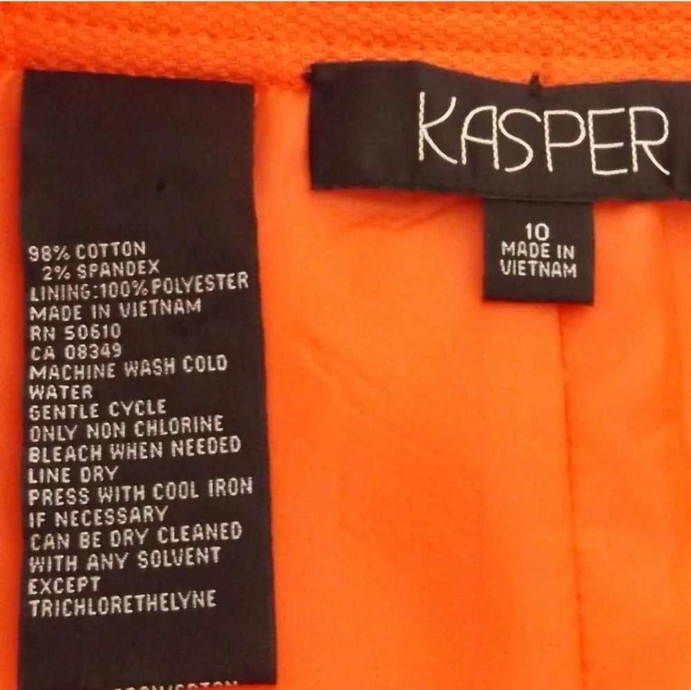Kasper Size 10 Red Pencil Skirt - Picture 8 of 11
